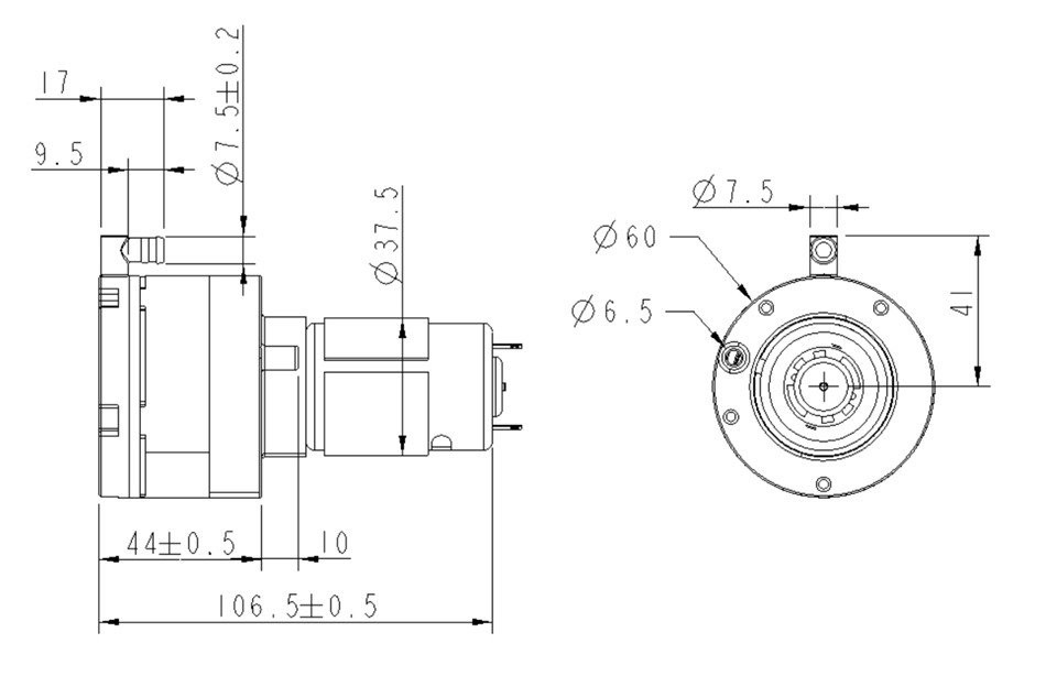 3602 motor pump outline